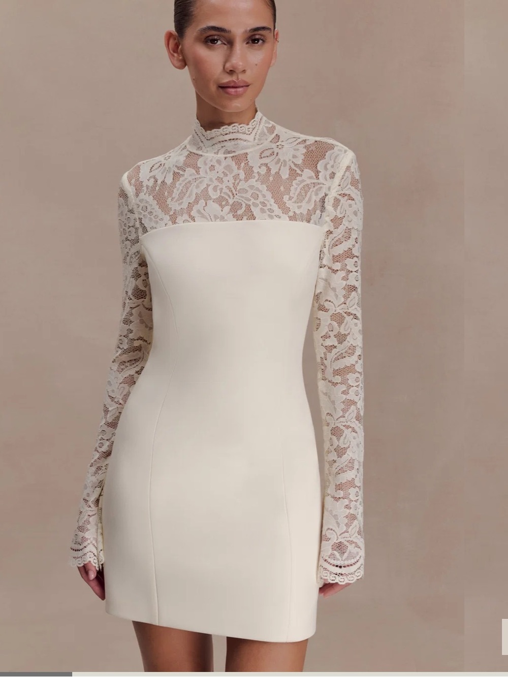 Meshki Aurelie long sleeve Lace Mini